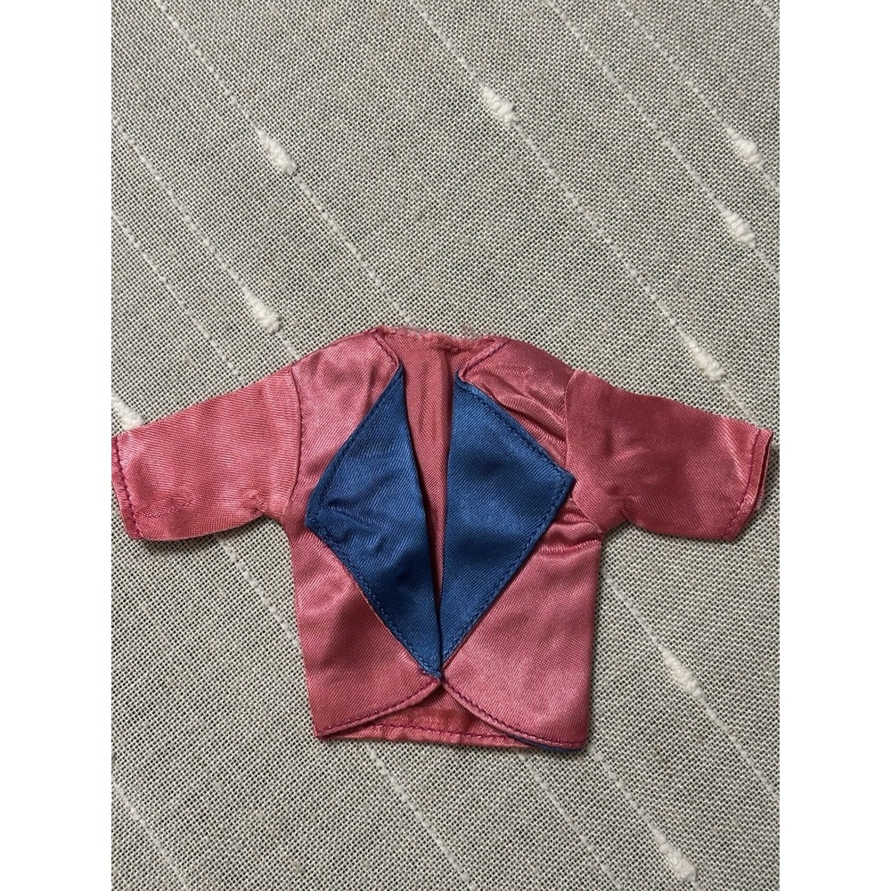 Vintage BARBIE COAT JACKET SHORT SLEEVE PURPLE Blue COLLAR FASHION DOLL CLOTHES